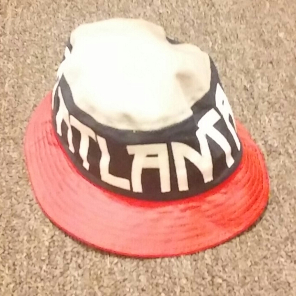 💥🔥Atlanta bucket hat! dark blue, red, and gray🔥